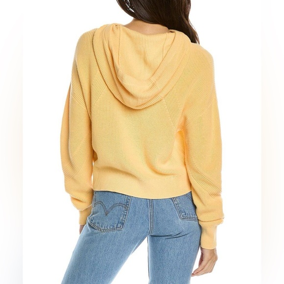 Rag & Bone Archetype Demi Hoodie Sweater Jacket Yellow Size Large - Picture 15 of 15
